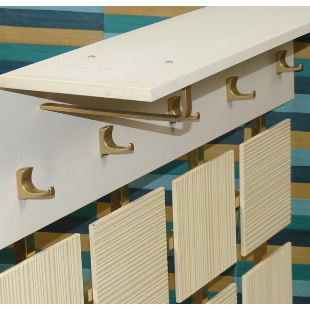 Vintage Wall Unit with Hat Shelf, 1970s For Sale - Image 4 of 9