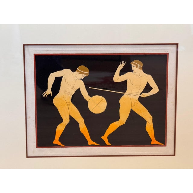 Pair of Early 19th Century English Hand Painted Engravings For Sale - Image 6 of 8