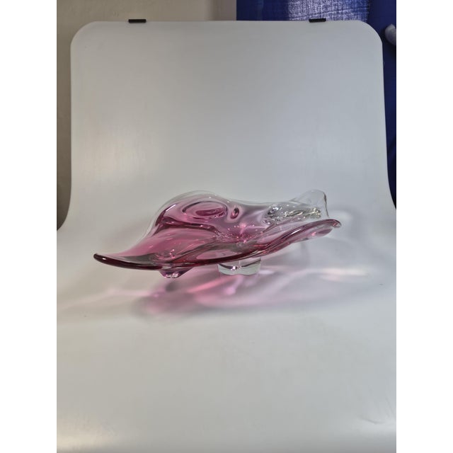 Art Deco Glass Bowl by Josef Hospodka for Chřibská, 1964 For Sale - Image 9 of 9