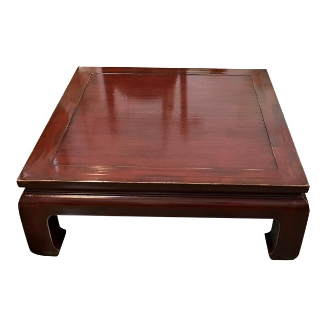 Ethan Allen Ming Style Cherry Veneer Coffee Table Chairish