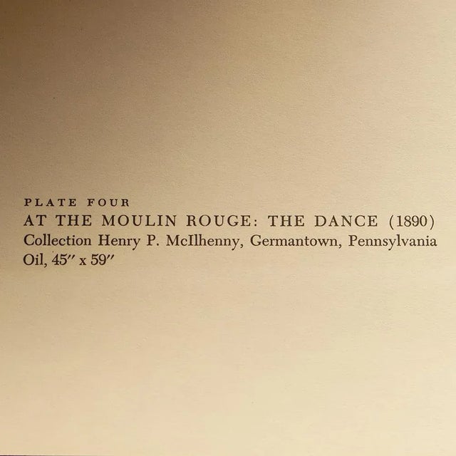 1950s After Toulouse-Lautrec "At the Moulin Rouge: The Dance" Vintage Full Color Print For Sale - Image 4 of 8