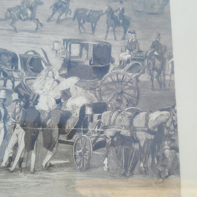 Paper Unknown, Horse Races at Chantilly, 19th Century, Lithograph For Sale - Image 7 of 18