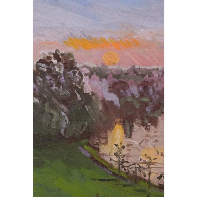 Jackson, Richmond Terrace, Winter Sunset, 2016, Oil on Board For Sale - Image 4 of 5