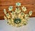 1970s Vintage Murano Style Hand-Painted Green Glass Floral Flush Mount Chandelier⁠ For Sale - Image 17 of 18