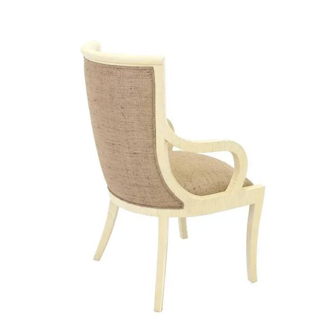 Early 20th Century Bone Tile Mid-Century Modern Wall Console Table with Chair - Set of 2 For Sale - Image 4 of 11