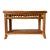 Vintage Coastal Rattan & Leather Two-Tier Console Table/ Sold For Sale