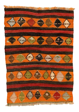Small Vintage Turkish Kilim Rug in Wool