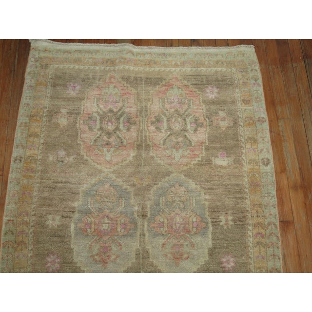 Contemporary Turkish Oushak Runner with Pink Hues For Sale - Image 3 of 6