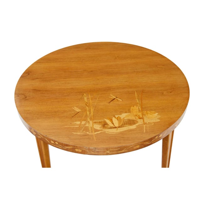 Mid-Century Scandinavian Inlaid Elm Coffee Table, 1950s For Sale - Image 6 of 8