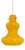 Vintage Yellow Opaline Glass Pendant Light, Italy, 1960s For Sale