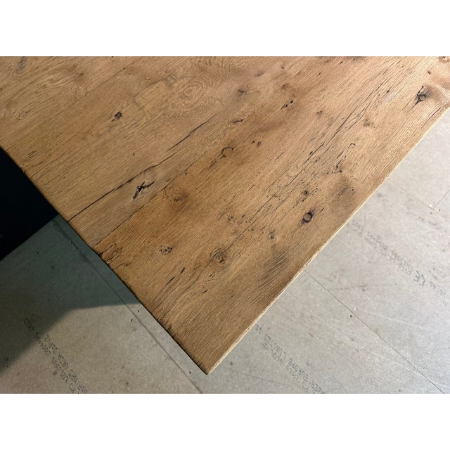 X Legs Farmhouse Dining Table in Oak, 1900s For Sale - Image 9 of 17