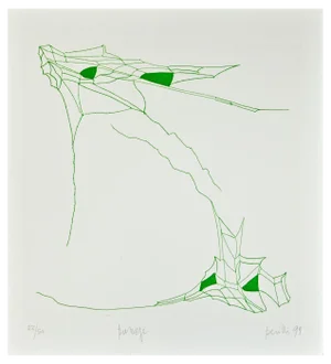 Achille Perilli, Phrases, Passage, Etching, 1999