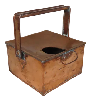 Large Antique Hand Made Solid Copper Street Venders Food Boiler With Carry Handle