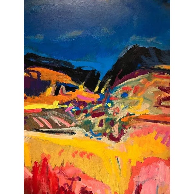 Contemporary Jean Krille, Landscape 109, Oil on Masonite, 1987 For Sale - Image 3 of 11