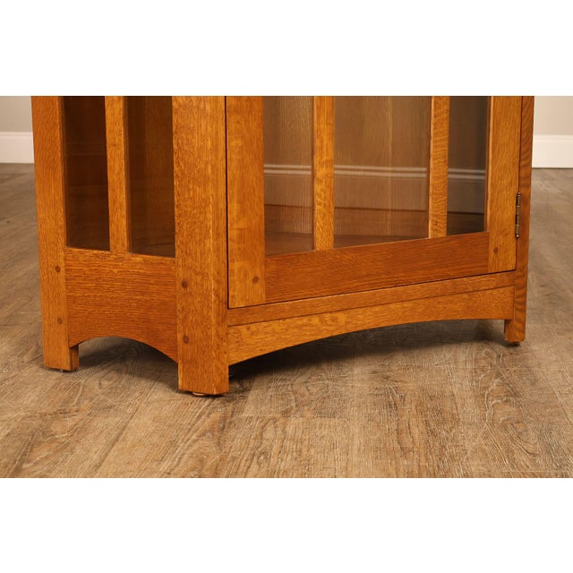 Stickley Mission Collection Oak Corner Cabinet For Sale - Image 11 of 18