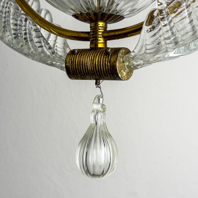 Vintage Murano Chandelier by Barovier & Toso, Italy, 1930s For Sale - Image 10 of 18