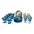 Mid 20th Century Fostoria Jamestown Blue Glassware Set - 25 pcs For Sale