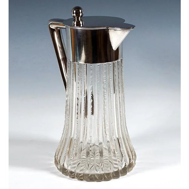 Rococo Finely Cut Glass Decanter with Silver Mount from Wilkens & Sons, 1909 For Sale - Image 3 of 9