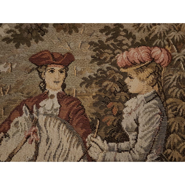 Tapestry with Hunting Landscape Scene, 1960s For Sale - Image 9 of 18