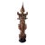 Large Antique Burmese Carved Gilt Wood Theppanom Guardian Statue 47” Tall For Sale
