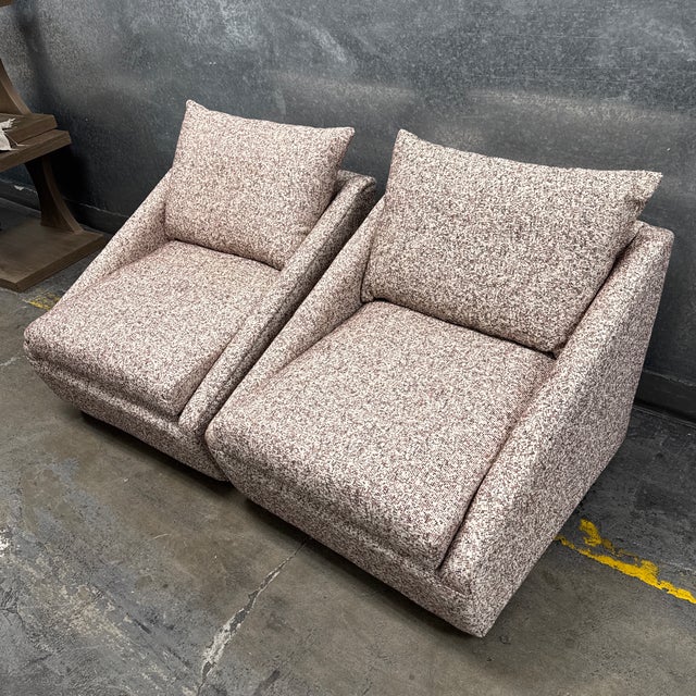 Modern Four Hands Arrow Swivel Chairs, Pair For Sale - Image 3 of 12