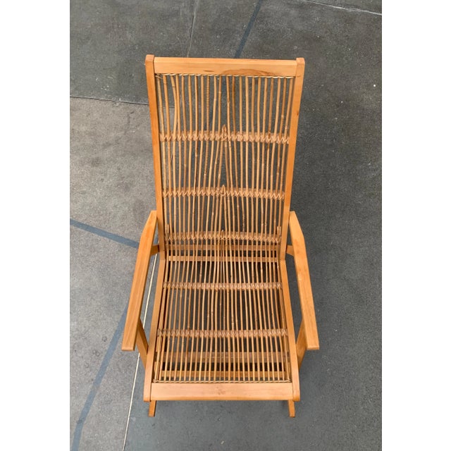 Mid-Century German Rattan Rocking Chair from Deutschen Werkstätten Hellerau, 1960s For Sale - Image 4 of 18