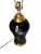 1980s Vintage Black and Gold Floral Ceramic Table Lamp For Sale - Image 5 of 11