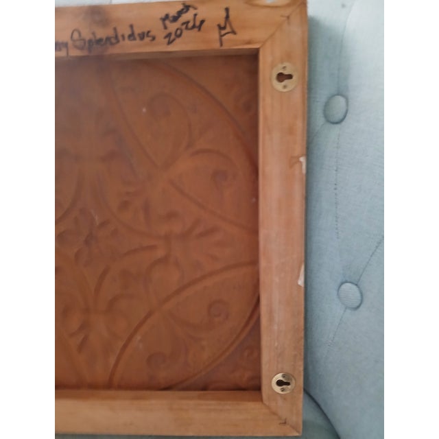 Intervention No. 24 | "Aged Relic" 16" Etched Lightweight Metal Relief ​Presented by Methinks Art Studio and Dwelling Original Creation by Splendidus For Sale - Image 9 of 11