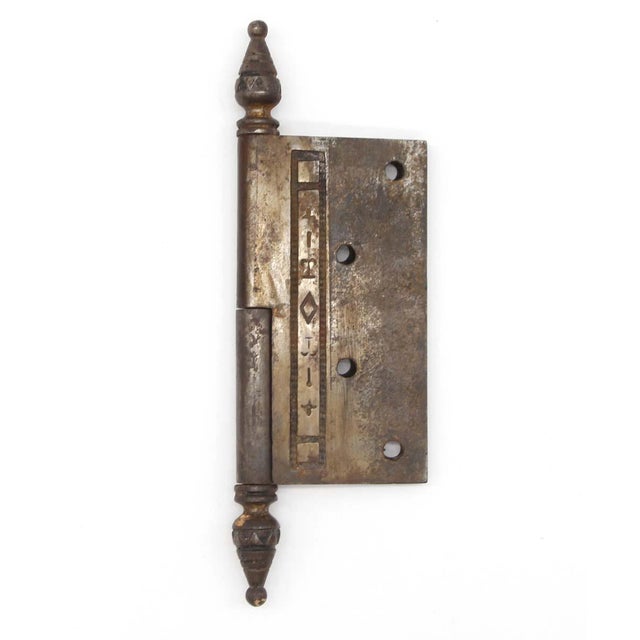 Vintage 4 X 4 In. Aesthetic Cast Iron Lift Off Butt Door Hinge For Sale - Image 4 of 4