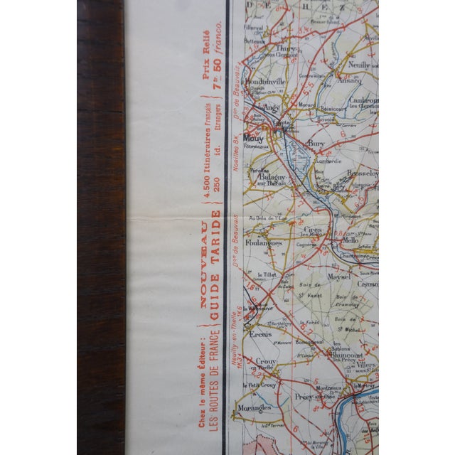 Antique French Victorian Carte Automobilistes & Cyclistes Paris Map 39" For Sale - Image 9 of 17