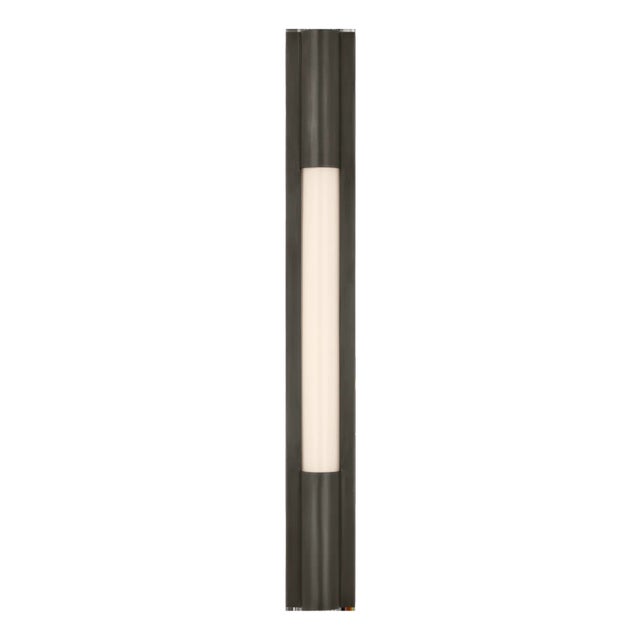 Ian K. Fowler for Visual Comfort Signature Ellington 24" Slimline Bath Light in Bronze with White Glass For Sale