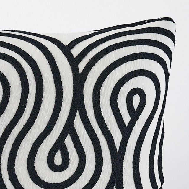 This pillow features Giraldi Embroidery Fabric (Item# 79341) with a knife-edge finish. Rendered in chain stitched...