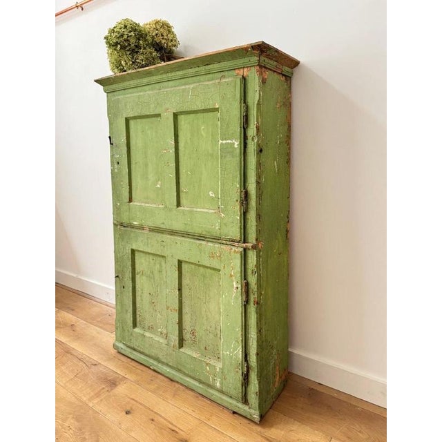 Georgian Green Larder Cupboard For Sale - Image 5 of 8