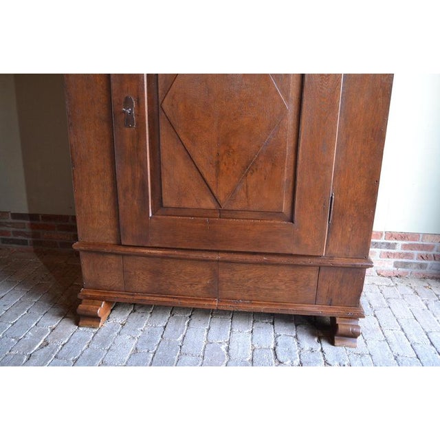 Antique Oak Single-Door Spindle Cupboard For Sale - Image 4 of 9
