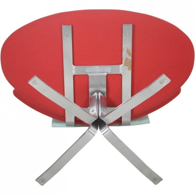 Corona Chair in Red Fabric by Erik Jørgensen, 2000s For Sale - Image 14 of 16