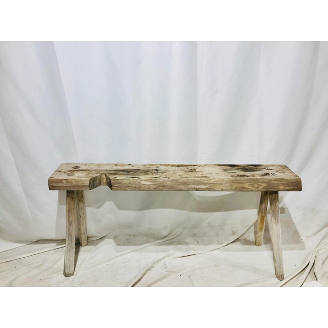 Wood Late 19th Century Antique Hand Crafted Wooden Saw Horse Table Bench For Sale - Image 7 of 9