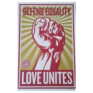 Shepard Fairey (Obey), Love Unites, 2008, Screen Print For Sale