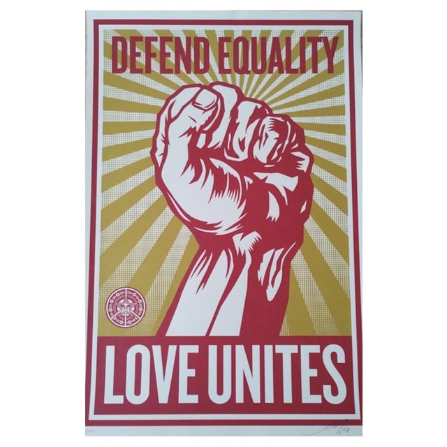 Shepard Fairey (Obey), Love Unites, 2008, Screen Print For Sale