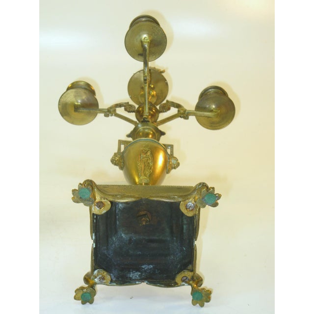 Antique Bronze Candelabras Neoclassical French Urn Grand Tour, Greek Kye 5-Light Candlesticks For Sale - Image 17 of 18