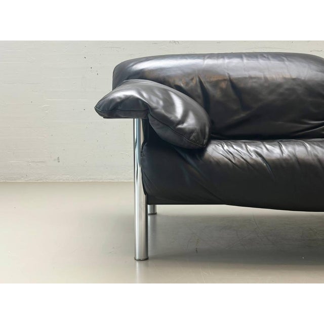 Black 3-Seater Sofa by Pierluigi Cerri for Poltrona Frau, Italy, 1990s For Sale - Image 11 of 15