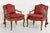 This is an elegant pair of Vintage French Bergère Carved Wood and Cane Occasional Chairs. Expertly crafted, the chairs are...