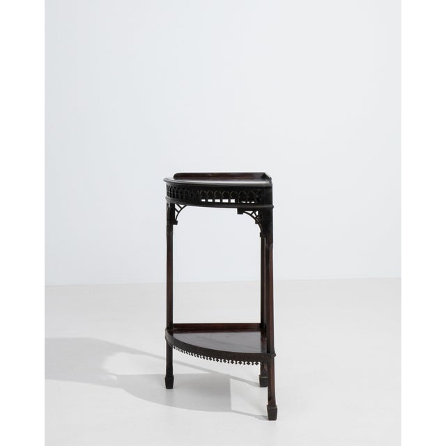 19th Century United Kingdom Deep Ebony Black Ebonized Tripod Side Table For Sale - Image 9 of 11