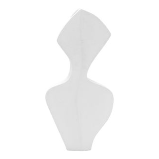 Modern Sculptural Vase in White Shagreen by R&y Augousti For Sale