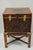 Late 20th Century Furniture Classics LTD Chinese Teak & Bamboo Campaign Chest Side Table on Stand For Sale - Image 14 of 18