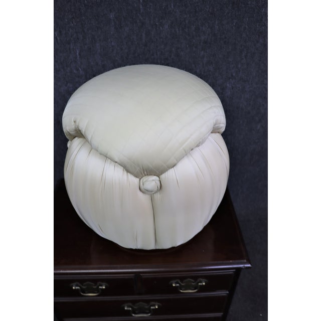 Tufted Tiered Pouf Footstool For Sale - Image 4 of 6