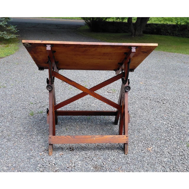 Vintage Keuffel and Esser Popular Drawing Table. The top is 42" x 32", and the table raises from 34" to 41". Good...