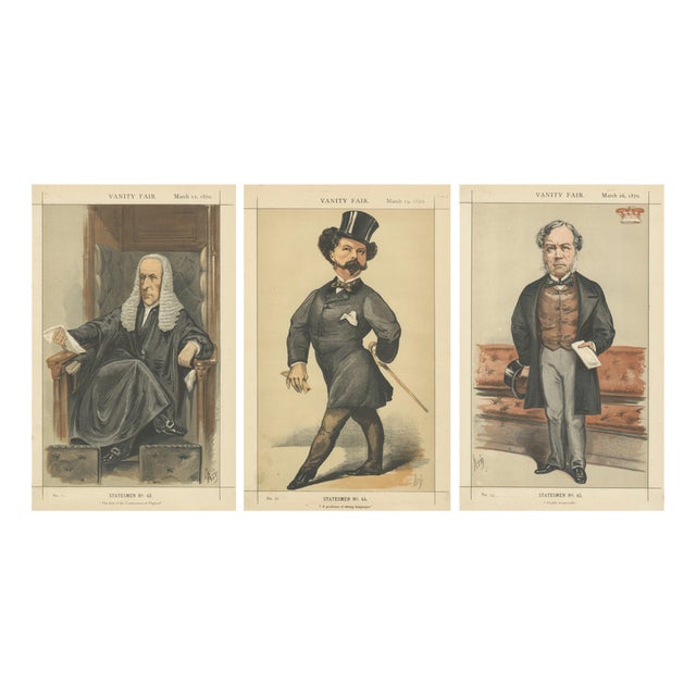 Vanity Fair Statesmen, 1870, Paper, Set of 3 For Sale