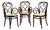 Italian Bentwood Thonet Cafe Daum Style Armchairs by Salvatore Leone, Set of 3 For Sale