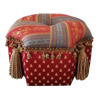 Vintage Octagonal Napoleon Bee Ottoman For Sale
