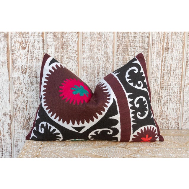 Indira Gul Suzani Lumbar Pillow For Sale - Image 9 of 9